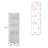 Freestanding Linen Cabinet, 2-Doors, Open Shelves -White