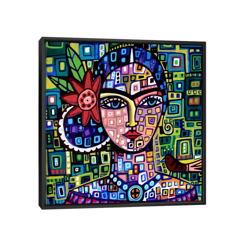 « frida », reproduction d’art sur toile tendue, H 37 po x l 37 po x P 0,75 po, Toile tendue, Pas de tapis