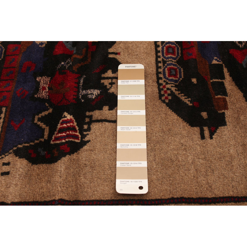 Tapis unique en laine noué à la main de style années 1990 6 pi 7 po x 9 pi 0 po Irini