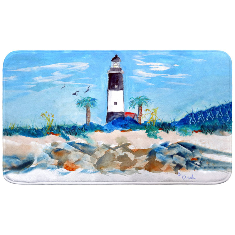 Tybee Lighthouse, GA Bath Mat, 30" L x 18" W