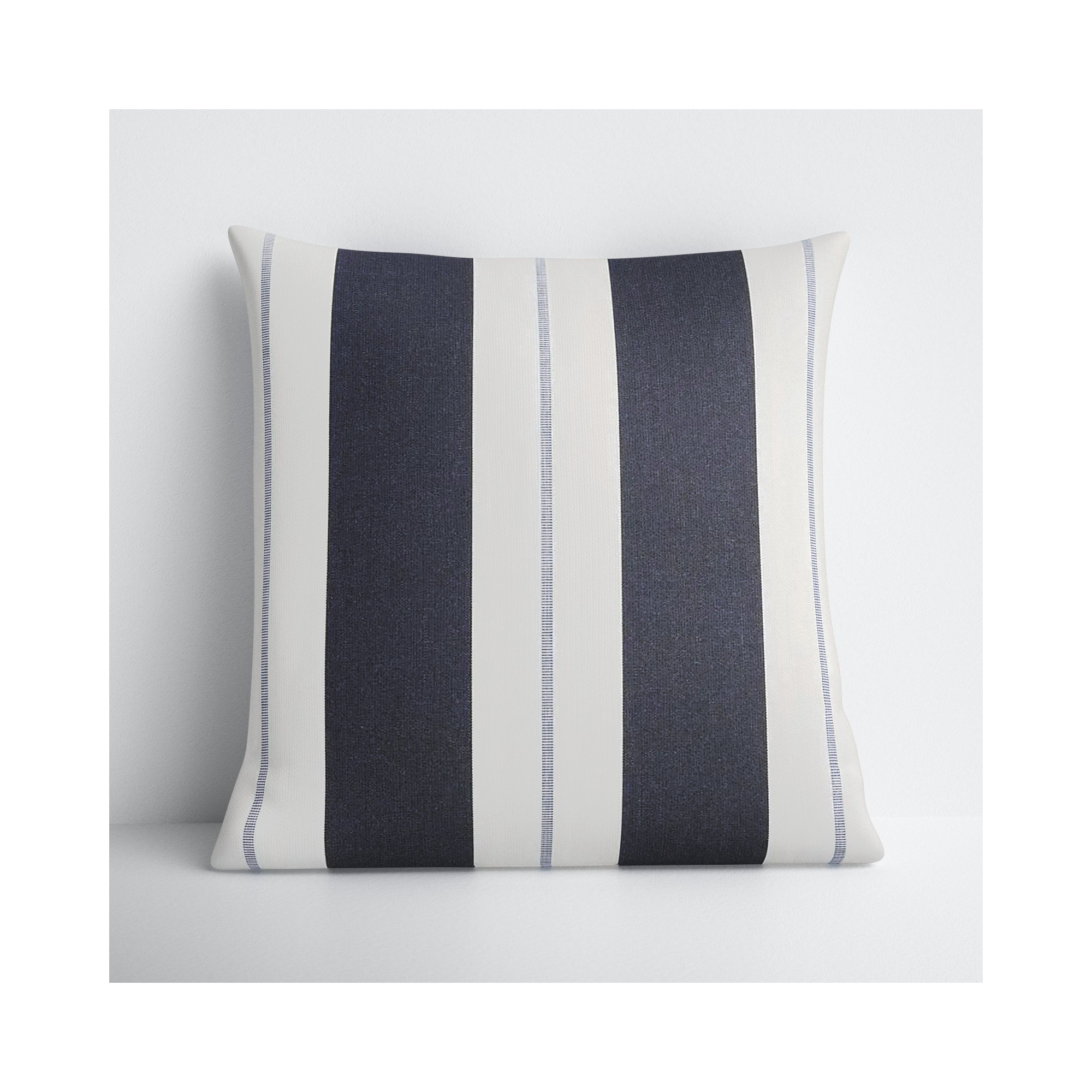 Gazelle Striped Indoor/Outdoor Throw Pillow, Blue, 20" x 20"
