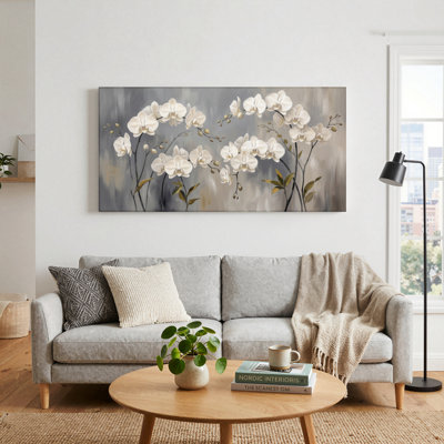 White Orchids Canvas Wall Art Set Of 1