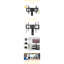 Black Multi-Function Angle And Height Adjustable Tempered Glass  TV Stand