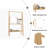 Bamboo Ladder Towel Rack With Storage Shelf