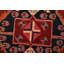 Tapis rouge rétro en laine noué à la main 4 pi x 11 pi Tribal