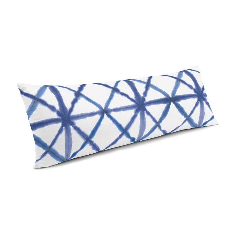 Pixel Geometric Cotton Blend Throw Pillow, 14" x 36"