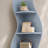 Elegant Bookcase,Spacious Wall Corner Bookshelf