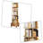 Tall 360° Rotating storage bookcase Bookshelf with Drawer and Locking Wheels for Living Room or Study-2082806449-2082806451