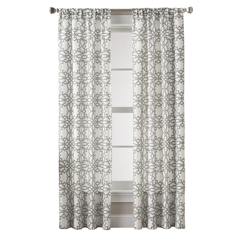 Niemi Sheer Curtain Single Panel, 40" W x 95" L, Charcoal