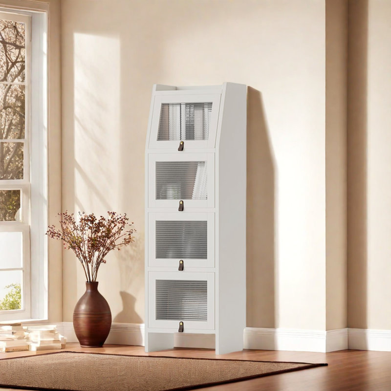 Bibliothèque durable et de haute qualité, Blanc, (4 tablettes) H 56,1 po x l 17,7 po x P 11,8 po