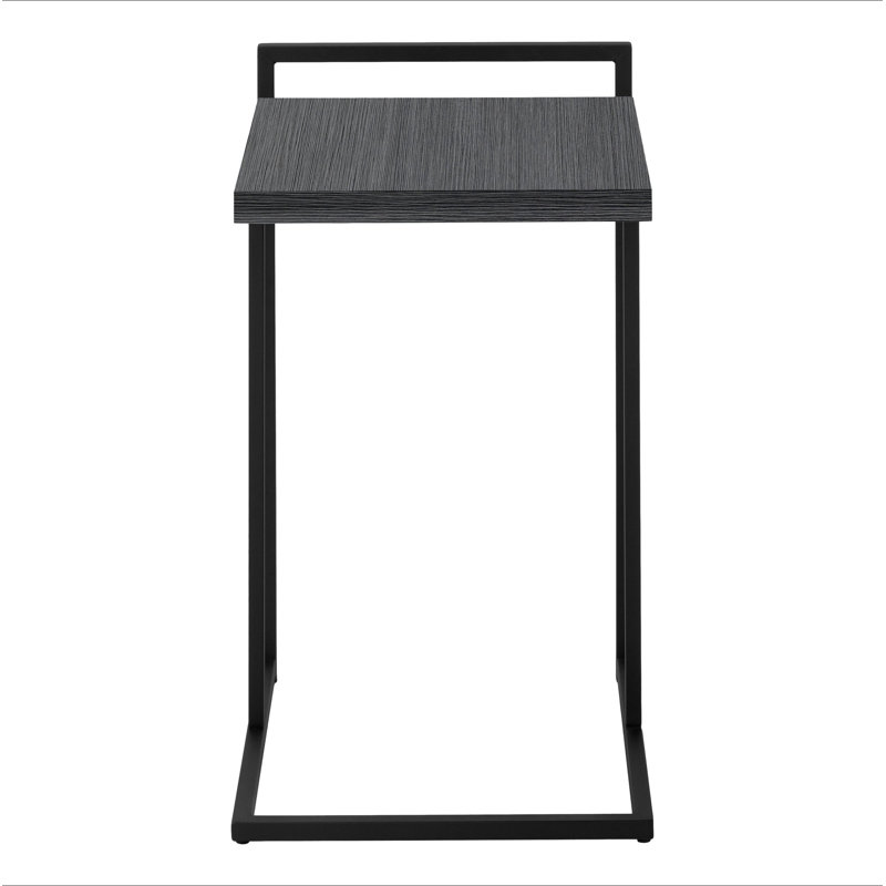 Table d'appoint, en forme de C, bout, côté, collation, salon, chambre à coucher, Noir, Gris
