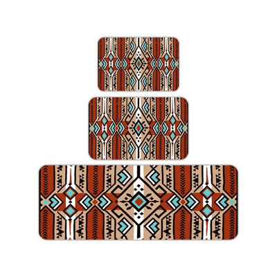 Ensemble de 3 tapis de cuisine Tribal