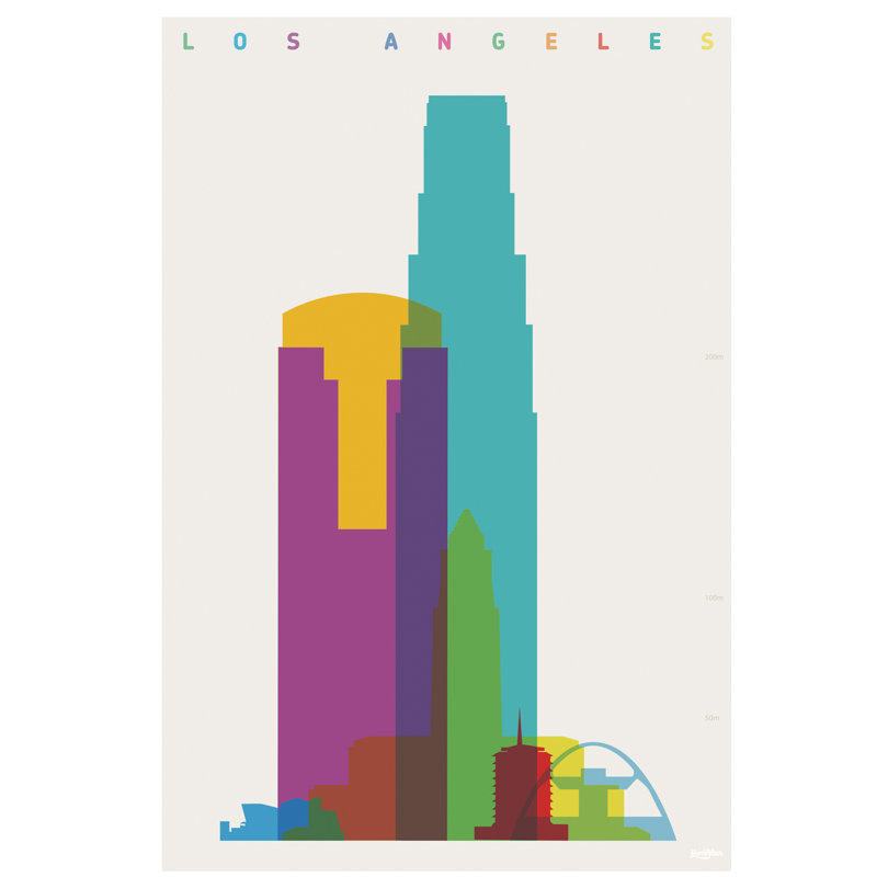 Los Angeles by Yoni Alter - Wrapped Canvas Print, 101.6 cm H x 66.04 cm W x 3.175 cm D