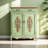 American Vintage Painted Shoe Cabinet 20 Pair Shoe Storage Cabinet-100510874