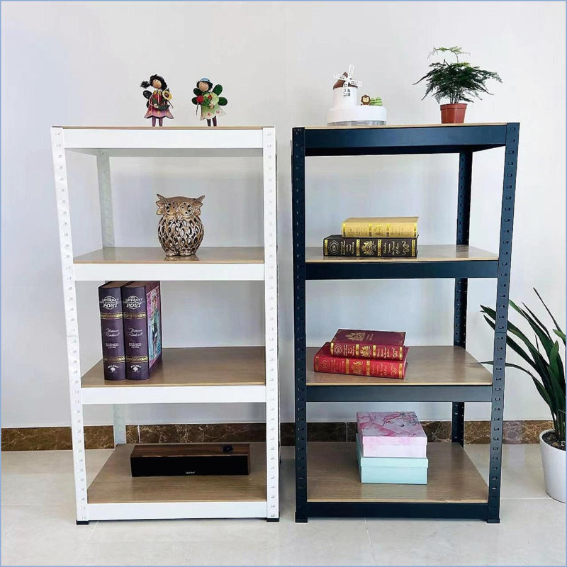 Tablettes de rangement - Étagère ajustable en métal robuste à 4 niveaux, 23,6 po x 15,7 po x 47,2 po, noir | Acier | Industriel