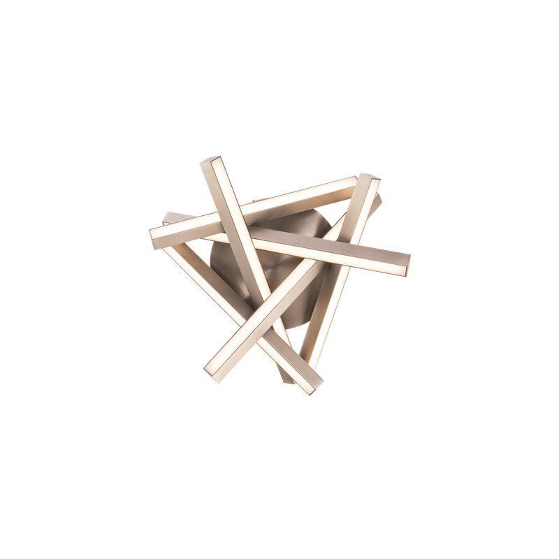 Parallax LED Semi Flush Mount, Brushed Nickel, 3500K