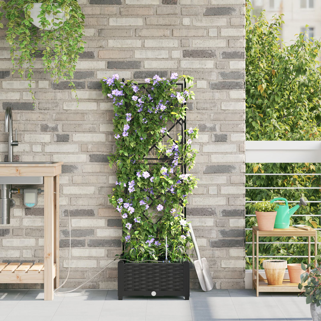 Garden Planter Steel Outdoor Container Modern Decor Terrace Stylish Pot
