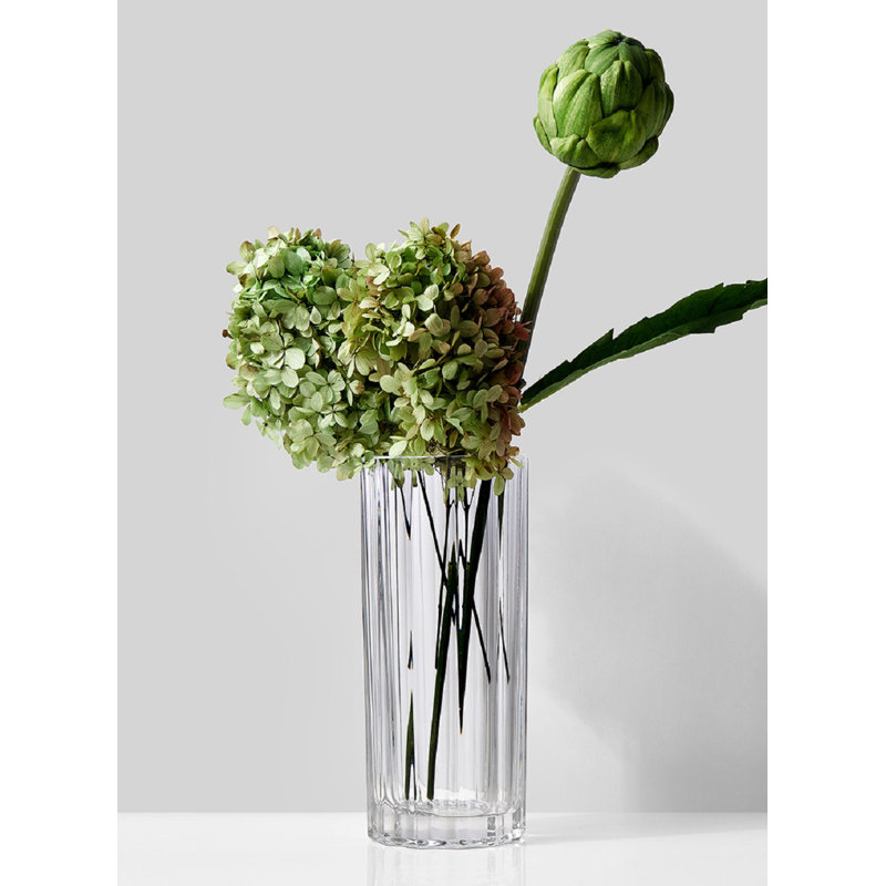 Vase de table en verre optique à motif cannelé Richville