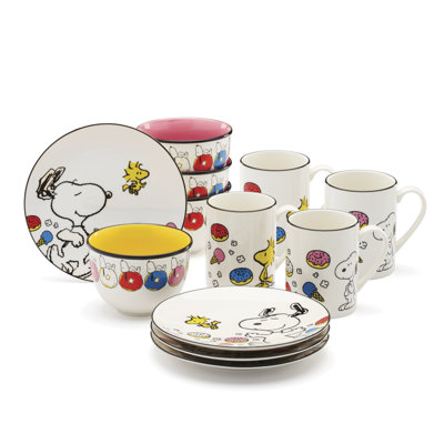 Lenox 897573 Chef Snoopy 12-Piece Dessert Set, Dishwasher Safe, Multicolor