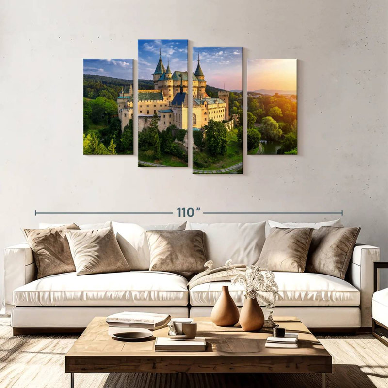 Lilie majestueux château de Bojnice, H 48 po x l 75 po
