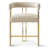 25" Upholstered Gold Chenille Arm Counter Stool-1512341780