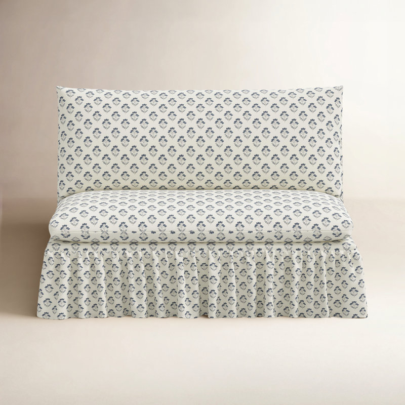 Stoffer Home x Cloth and Co. Thelma Settee, Francie Blue