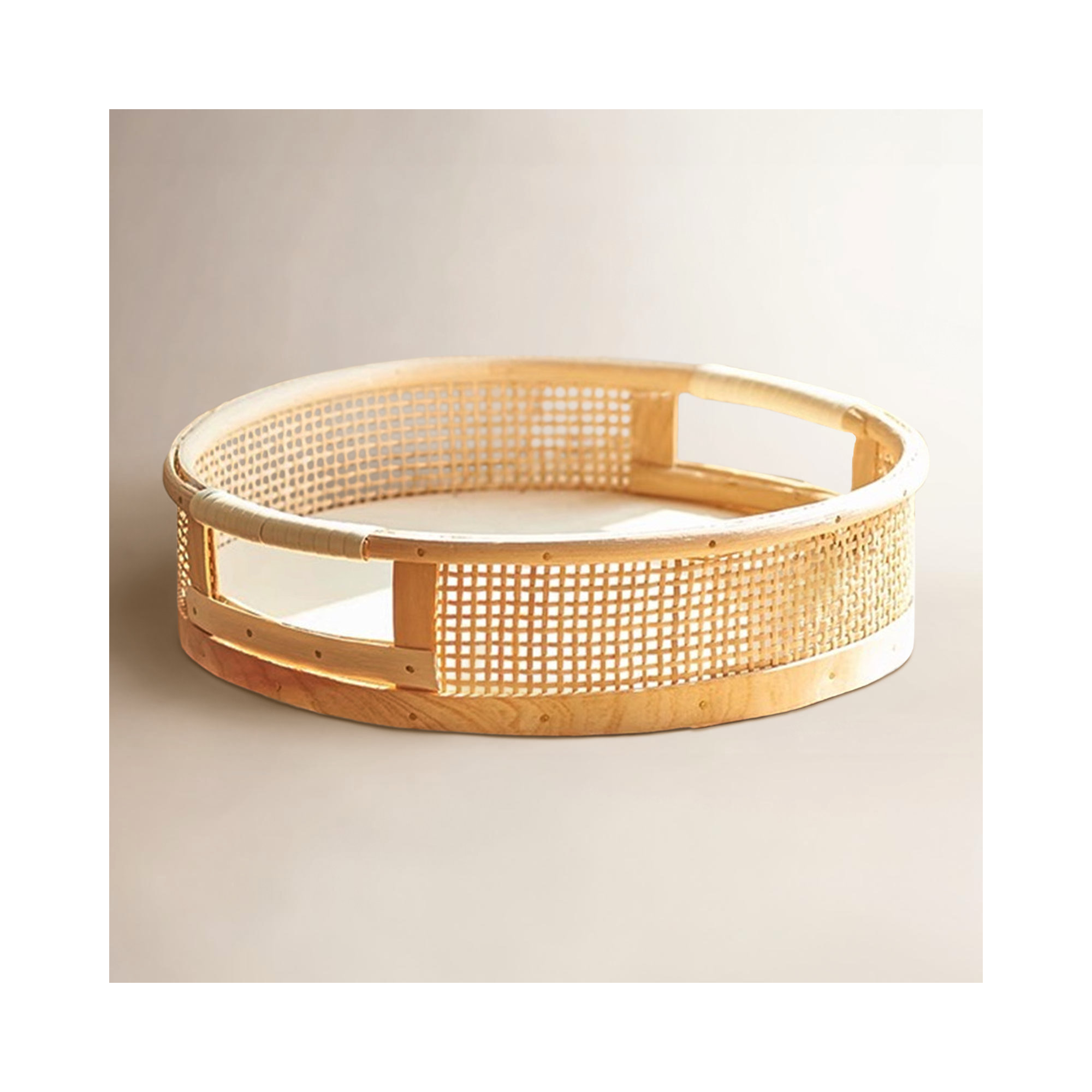 Auryanna Bamboo Tray - Set of, 2.2" H x 12.8" W x 12.8" D
