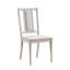2 chaises d'appoint en lin beige - capacité de poids de 220 lb, largeur de siège de 20 po, profondeur de 16 po, hauteur de 19 po, coussinée pour le confort, fabrication en bois, stabilité à double piédestal, structure de chaise de salle à manger polyvalente