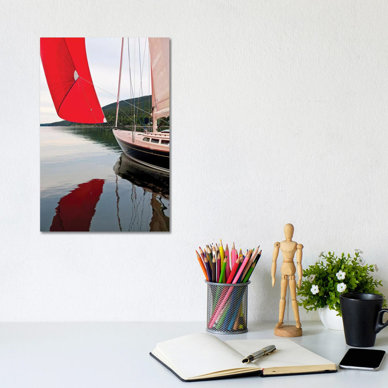 Hope M52 Yacht At Sea, Rhode Island, USA - Wrapped Canvas Print, 20.32 cm H x 30.48 cm W x 1.91