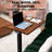 27.5" Solid Walnut Height-Adjustable Rolling Laptop Desk with Live Edge