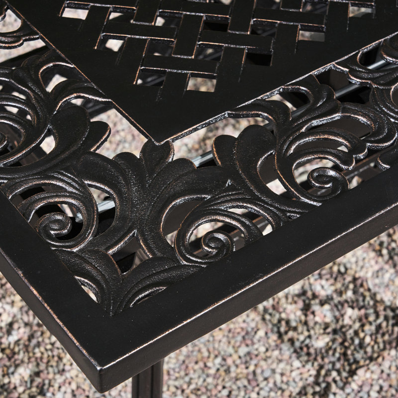 Table extensible - Aluminium avec cadre en cuivre brillant Espaces extérieurs pour la cour, le porche, la terrasse, la terrasse, couleur naturelle, salle à manger extensible à sensation spacieuse de couleur brillante, caractéristique élégante