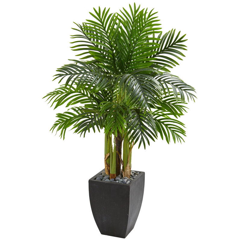 Arbre de palmier artificiel 44,5" dans un pot de fleurs