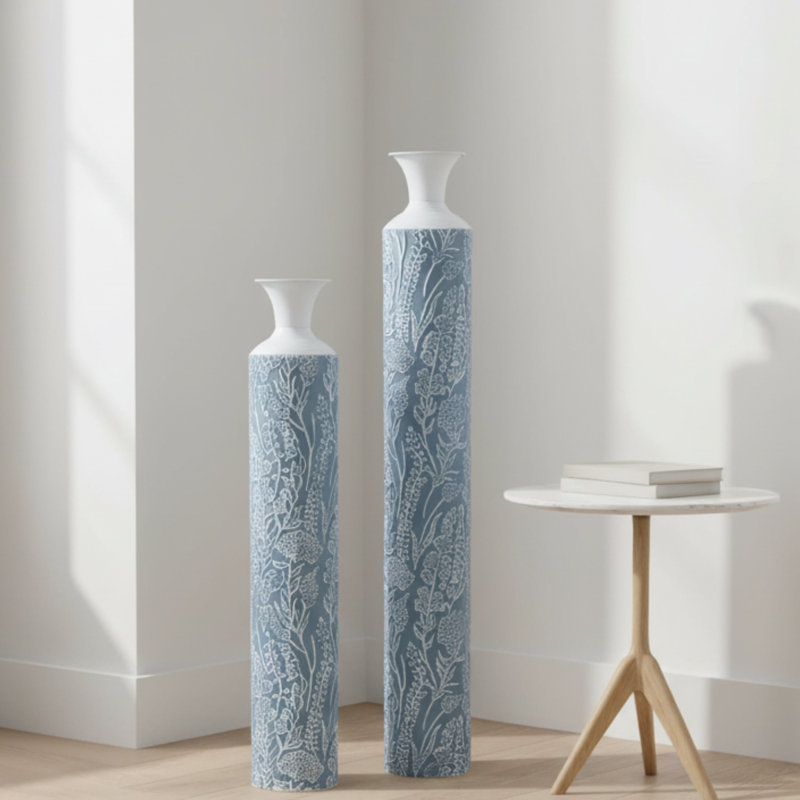 Danaisha Metal Tall Floor Vase Set