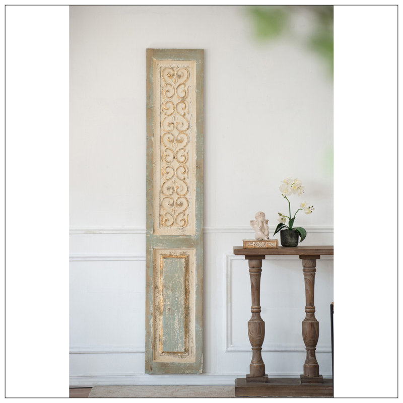 Grand panneau suspendu en bois rectangulaire, sculpture murale décorative, art mural sculpté
