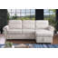 Canapé-lit modulaire réversible en chenille l 97 po beige avec chargeur USB, poches téléphone / magazine