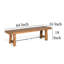 Jake Dining Bench, Light Brown Mahogany, Turnbuckle Accent, 64 Inch
