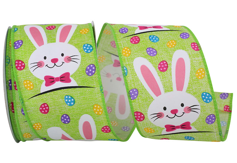 2.5 " Fabric Ribbon, Lime