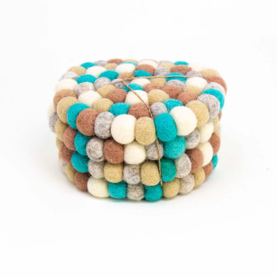 Round 4 Piece Trivet;Coaster Set