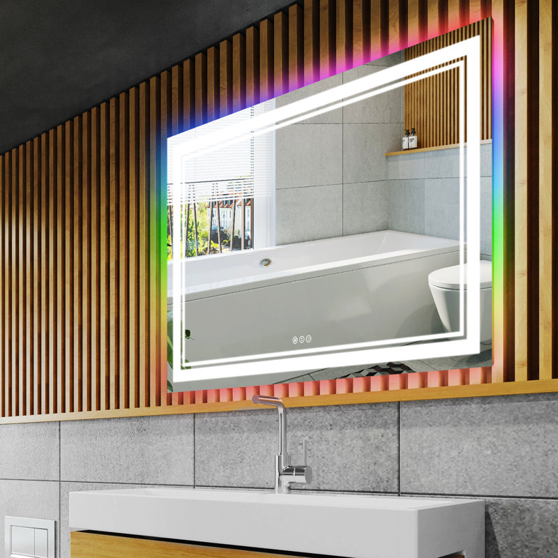 Rectangle Mirror, 40" x 32", White