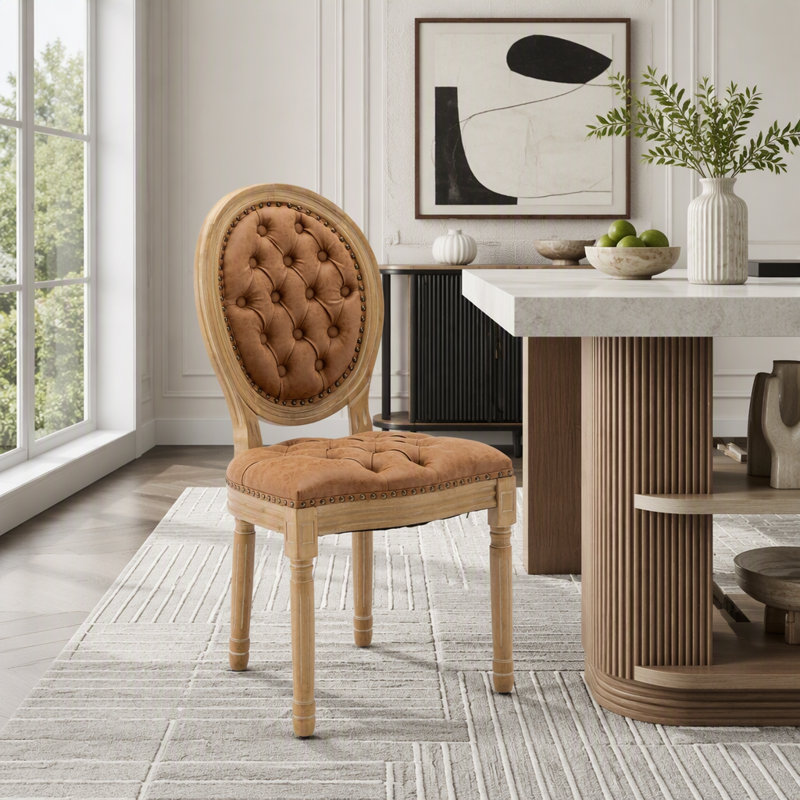 Chaise en bois massif, Orange