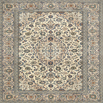 Tapis gris/bleu traditionnel