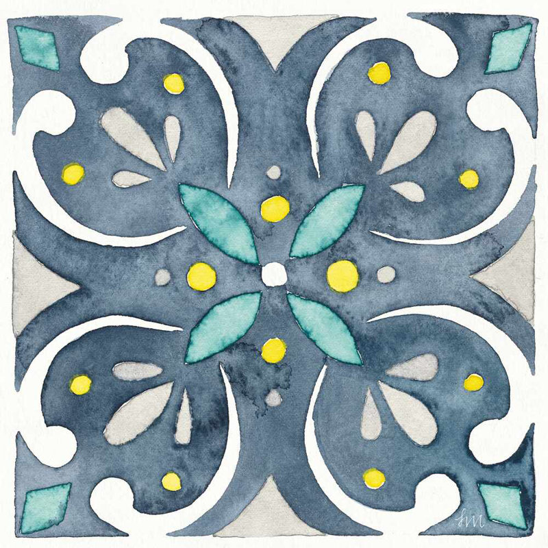 Tuile Garden Getaway IV - bleu, H 36 po x l 36 po