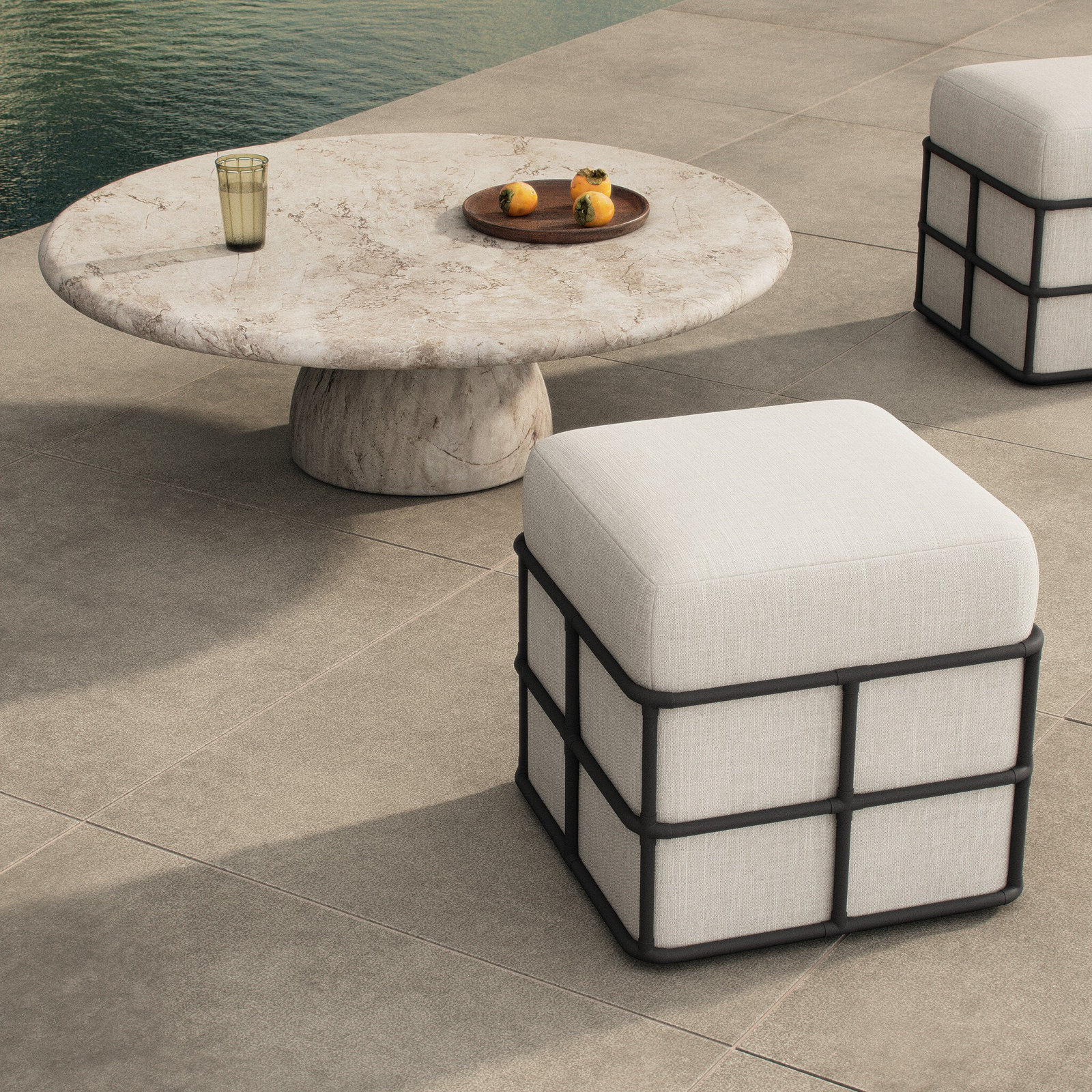 19" Patio Ottoman