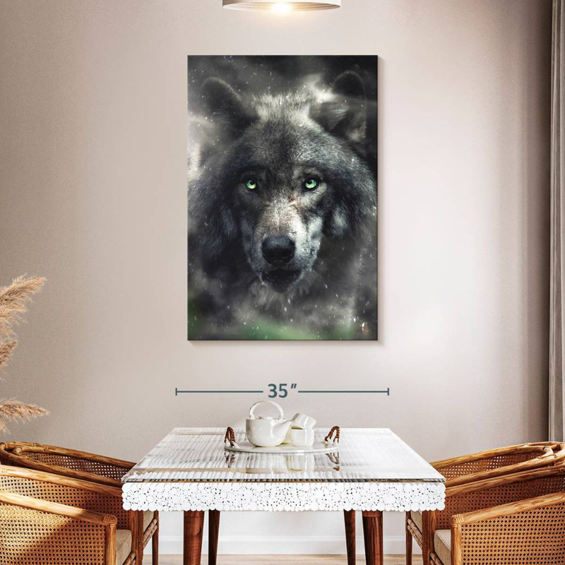 Brampt The Hungry Wolf, 48" H x 32" W