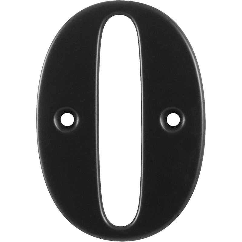 Hutner 7.6cm H Zinc House Number, 0, Black