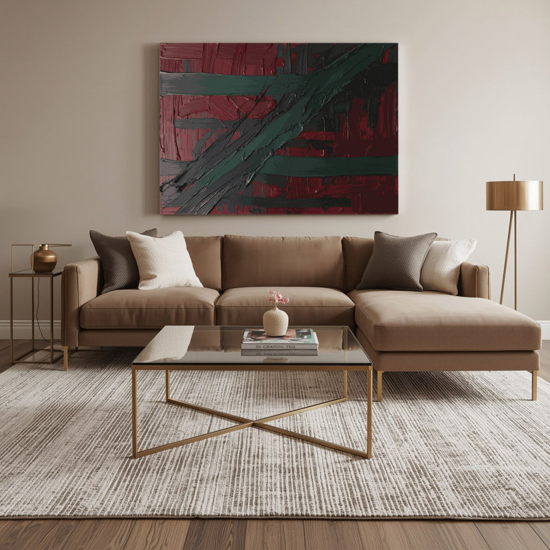 «Neo Expressionism 91», art mural sur toile brune, H 12 po x l 18 po