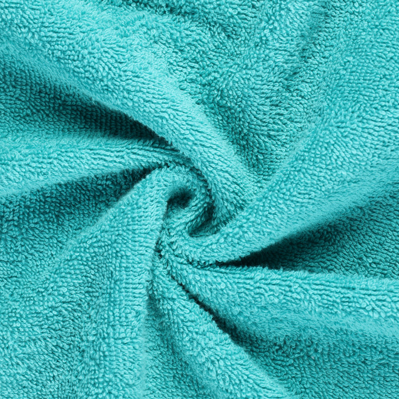 Serviettes de bain unisexes courtes en ratine de coton pour enfants avec poches et capuchon Extli, L 25 pi, Bleu sarcelle