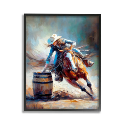 «Racing Rodeo Cowgirl», estampe numérique par Ramona Murdock