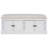 Storage Bench with 4 Doors and Adjustable Shelves, Shoe Bench with Removable Cushion for Living Room, Entryway (White)-539594723