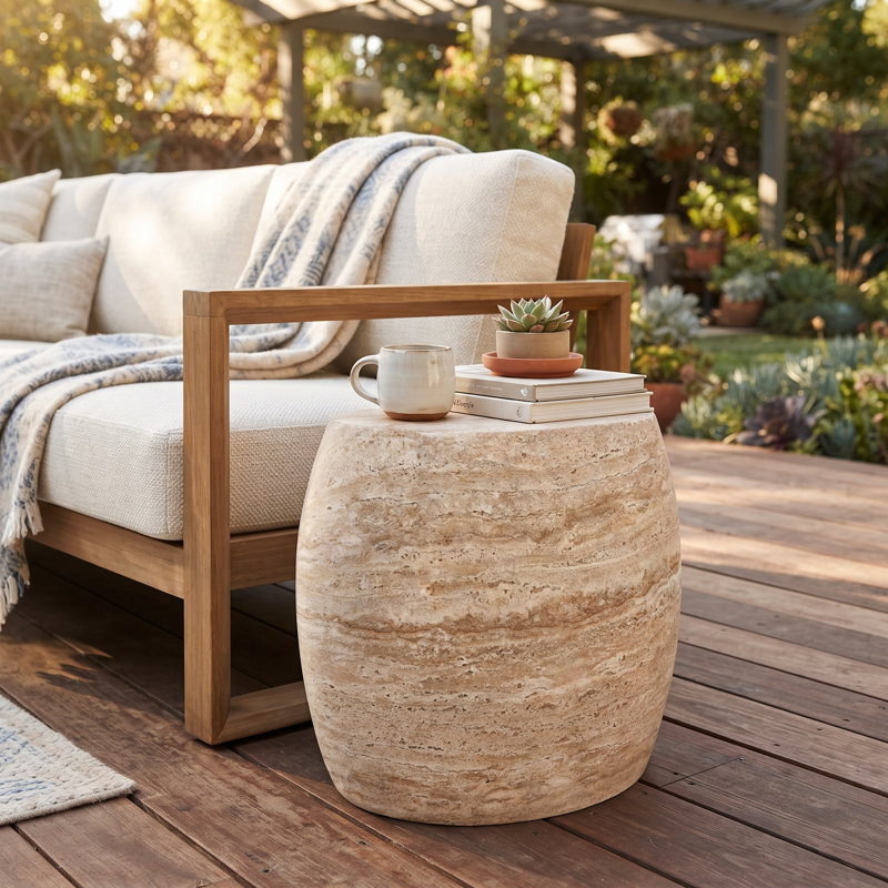  Table d'appoint Petra Modern Fiberstone